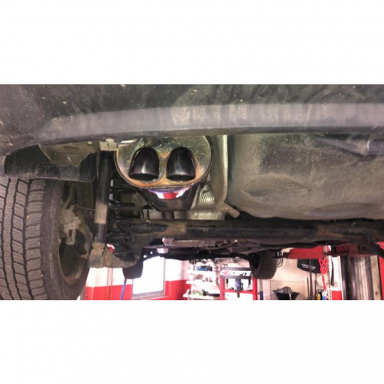 Fox Sportauspuff koncový tlumič výfuku s koncovkou 2x55 Typ 26 pro Škoda Rapid Limousine s motorem 1.2, 1.4, 1.6 TDI, určeno pro Liftback