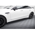 Maxton Design difuzory pod boční prahy pro Mercedes AMG GT 4 -Door Coupe GT 43 - V8 Styling Package, černý lesklý plast ABS