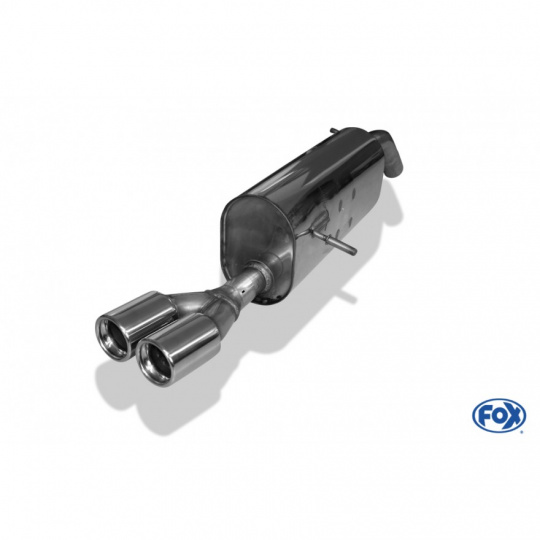 Fox Sportauspuff koncový tlumič výfuku s koncovkou 2x76 Typ 13 pro Peugeot 208 GTI 2012- s motorem 1.6