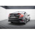 Maxton Design "Street Pro" boční difuzory pod zadní nárazník s křidélky pro Honda Civic Mk10, plast ABS bez povrchové úpravy, s černou a červenou linkou