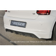 Rieger spoiler pod zadní nárazník pro Volkswagen Polo 6 6R 3-dvéř., 5-dvéř. před faceliftem r.v. 04/09-01/14, plast ABS bez povrchové úpravy, pro orig. koncovku vlevo