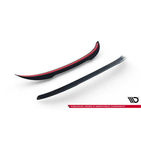 Maxton Design prodloužení spoileru pro Fiat 500/595/695 Abarth Mk1, černý lesklý plast ABS