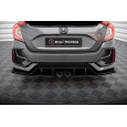 Maxton Design "Street Pro" boční difuzory pod zadní nárazník pro Honda Civic Mk10 Sport, plast ABS bez povrchové úpravy, s černou a červenou linkou