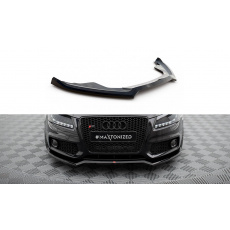 Maxton Design spoiler pod přední nárazník ver.3 pro Audi A5 8T, černý lesklý plast ABS, S-Line
