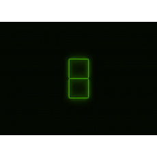 Kompletní LED čtyřhranné svítidlo zelené, rozměr: 2 elementy 44 x 88 cm Kompletní LED čtyřhranné svítidlo zelené, rozměr: 2 elementy 44 x 88 cm