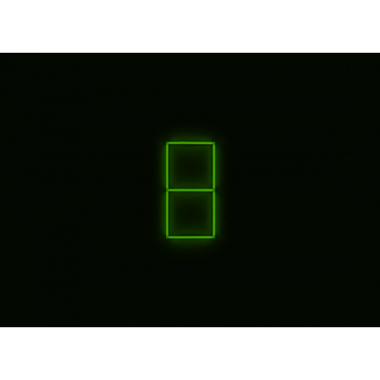 Kompletní LED čtyřhranné svítidlo zelené, rozměr: 2 elementy 44 x 88 cm