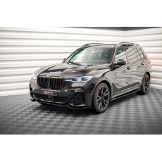 Maxton Design spoiler pod přední nárazník ver.3 pro BMW X7 G07, černý lesklý plast ABS, M-Pack