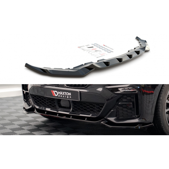 Maxton Design spoiler pod přední nárazník ver.3 pro BMW X7 G07, černý lesklý plast ABS, M-Pack