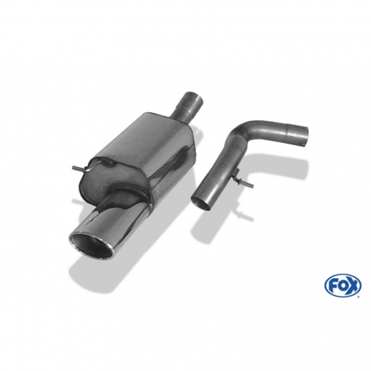 Fox Sportauspuff koncový tlumič výfuku s koncovkou 140x90 Typ 44 pro Seat Leon  s motorem 1.8 T