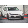 Maxton Design "Racing durability" spoiler pod přední nárazník pro Volkswagen Golf GTD Mk8, plast ABS bez povrchové úpravy, s červenou linkou