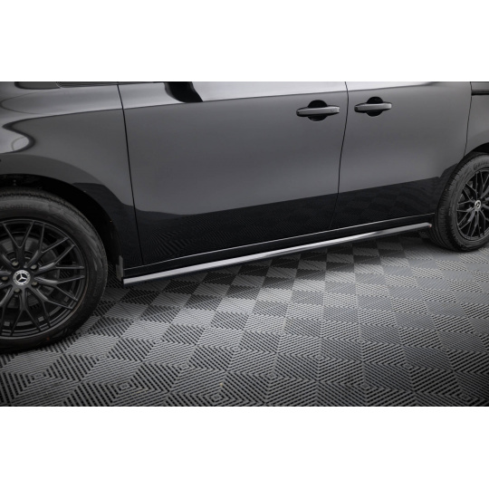 Maxton Design difuzory pod boční prahy pro Mercedes třída T W420, černý lesklý plast ABS
