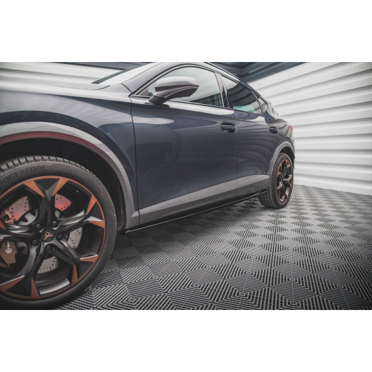 Maxton Design difuzory pod boční prahy pro Cupra Formentor, černý lesklý plast ABS