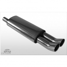 Fox Sportauspuff koncový tlumič výfuku s koncovkou 2x76 Typ 18 pro Opel Astra F s motorem 1.4, 1.5 D, 1.6, 1.6 D, 1.8, 2.0, typ F CC s 1bod. uch. tl.