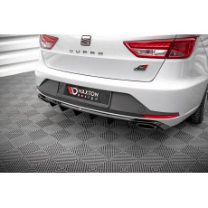 Maxton Design vložka zadního nárazníku pro Seat Leon Cupra Mk3, černý lesklý plast ABS, Sportstourer