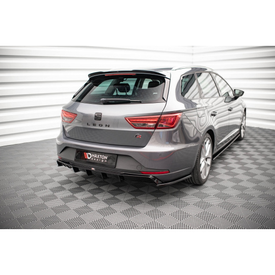 Maxton Design boční difuzory pod zadní nárazník ver.2 pro Seat Leon FR Mk3, černý lesklý plast ABS