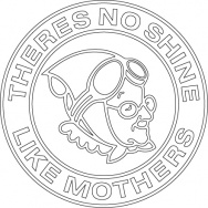 Mothers samolepka kulatá, 30 cm, bílá