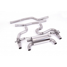 Milltek Sport výfukový systém cat-back GPF/OPF Back System - New Equal Length System - nejhlasitější pro BMW řada 2 M2 Competition Coupe (F87) 2018-2024, GT-90 dvojité černé koncovky