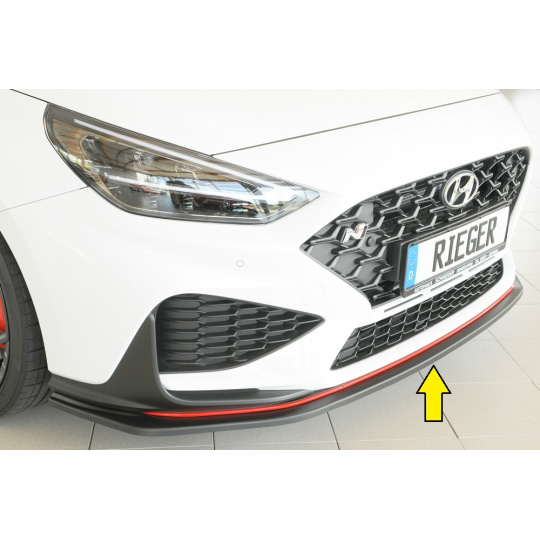 Rieger lipa pod přední nárazník pro Hyundai i30 N PDE 5-dvéř. (fastback), 05/21-, plast ABS bez povrchové úpravy