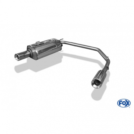 Fox Sportauspuff koncový tlumič výfuku s koncovkou 1x90 Typ 13 na obou stranách pro Peugeot 206 1999- s motorem 2.0 16V