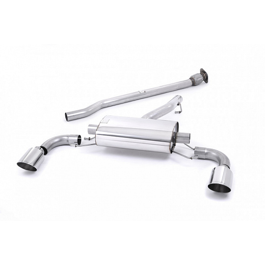 Milltek Sport výfukový systém secondary cat-back bez rezonátoru (hlasitější) pro Toyota GT86 2.0l 2012-2021, typ koncovek: GT-115 leštěné Milltek Sport výfukový systém secondary cat-back bez rezonátoru (hlasitější) pro Toyota GT86 2.0l 2012-2021, typ koncovek: GT-115 leštěné