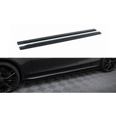 Maxton Design difuzory pod boční prahy pro Audi S4 B8, černý lesklý plast ABS, vč. faceliftu