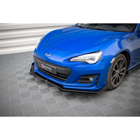 Maxton Design rohové spoilery pod přední nárazník pro Subaru BRZ Mk1 Facelift, černý lesklý plast ABS