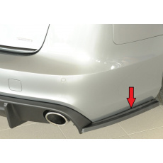 Rieger spoiler pod zadní nárazník na pravé straně pro Audi A6 S6 4G, C7 sedan r.v. 02/12-08/14, plast ABS bez povrchové úpravy