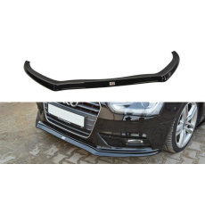 Maxton Design spoiler pod přední nárazník ver.2 pro Audi A4 B8 Facelift, černý lesklý plast ABS