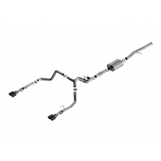 Borla Cat-Back výfukový systém "ATAK" pro Chevrolet Silverado 1500 6.2L V8, automat, 2WD/4WD, EC s STB (6'7'') 147,4'' WB/ CC s SB (5'10'') 147,4'' WB, r.v. 2024, typ koncovek: karbonové