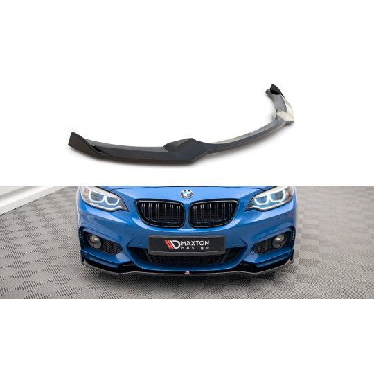 Maxton Design spoiler pod přední nárazník pro BMW řada 2 F22, černý lesklý plast ABS, M-pack