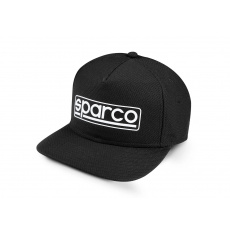 Sparco kšiltovka s rovným kšiltem Stretch, barva: černá Sparco kšiltovka s rovným kšiltem Stretch, barva: černá