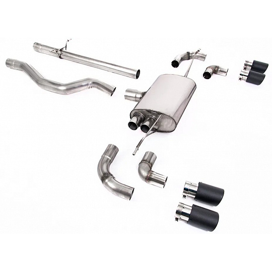 Milltek Sport výfukový systém OPF/GPF Back bez rezonátoru (hlasitější) pro Land rover Defender 110 3.0 I6 P400 (s OPF/GPF a bez OPF/GPF) 2020-2024, Jet-90 karbonové koncovky