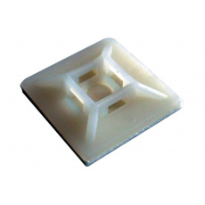 Příchytka stahovacího pásku samolepící 28x28 Příchytka stahovacího pásku samolepící 28x28