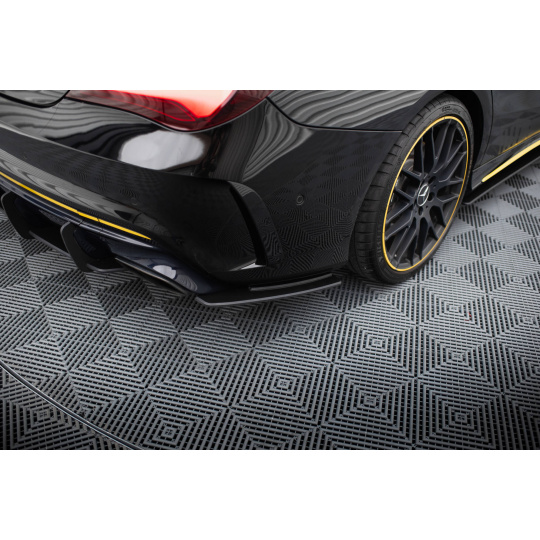 Maxton Design "Street Pro" boční difuzory pod zadní nárazník pro Mercedes CLA C 117 Facelift 45 AMG, plast ABS bez povrchové úpravy