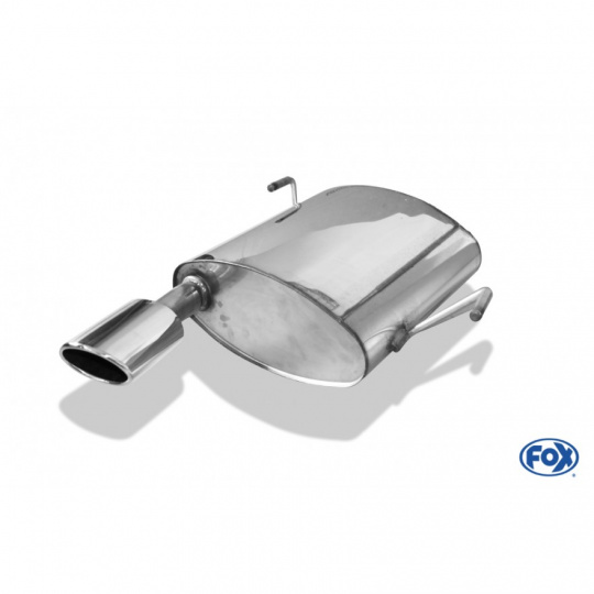 Fox Sportauspuff koncový tlumič výfuku s koncovkou 106x71 Typ 32 pro Peugeot 206 SW s motorem 1.6 16V