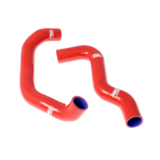 Samco Sport 2-dílná sada silikonových hadic pro vedení chladicí kapaliny pro Ford Escort Mk3 1983 - 1984 RS1600i, barva: modrá