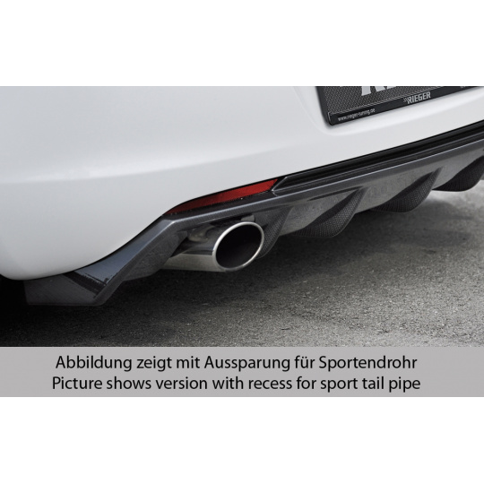 Rieger vložka zadního nárazníku pro Opel Astra J 5-dvéř., hatchback před faceliftem, plast ABS s povrchovou úpravou Carbon-Look, pro orig. koncovku vlevo