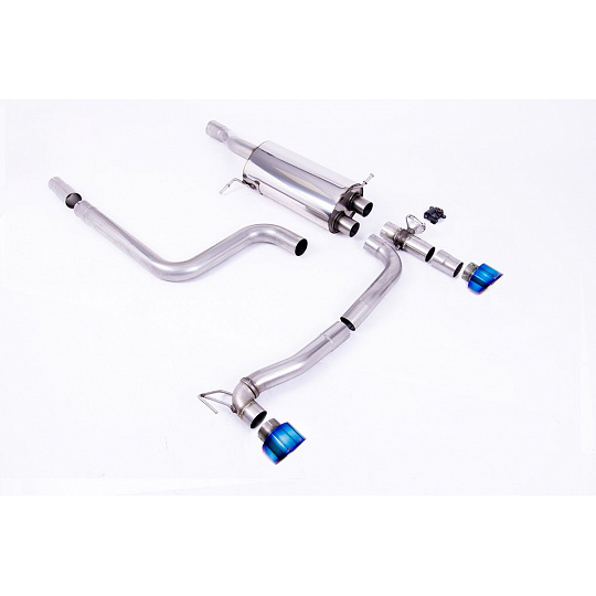 Milltek Sport homologovaný výfuk cat-back GPF Back Maxton Designs pro Ford Fiesta Mk8/Mk8.5 ST 1.5 EcoBoost 200PS (Post Sept 2020 Models Only) 2020-2024, GT-100 dvojité titanově modré koncovky