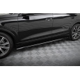 Maxton Design difuzory pod boční prahy ver.2 pro Audi Q8 Mk 1, Mk 1 FL, černý lesklý plast ABS, S-Line