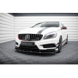 Maxton Design spoiler pod přední nárazník ver.3 pro Mercedes třída A W176 45 AMG, černý lesklý plast ABS