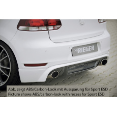 Rieger spoiler pod zadní nárazník pro Volkswagen Golf 6 GTI 3-dvéř., 5-dvéř., kabriolet, plast ABS bez povrchové úpravy Rieger spoiler pod zadní nárazník pro Volkswagen Golf 6 GTI 3-dvéř., 5-dvéř., kabriolet, plast ABS bez povrchové úpravy