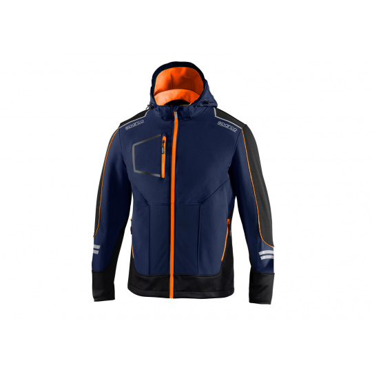 Sparco technická softshell bunda York, barva: modro-oranžová, velikost: M