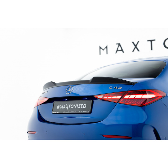Maxton Design prodloužení spoileru 3d pro Mercedes třída C W206 43 AMG, W206 AMG-Line, černý lesklý plast ABS