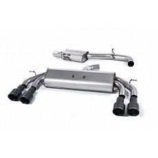 Milltek Sport výfukový systém cat-back Race system s rezonátorem (tišší) bez klapek pro Audi S3 2.0 TFSI quattro Sportback 8V/8V.2 (bez GPF) 2013-2018, dvojité, kulaté, typ koncovek: GT-100 černé