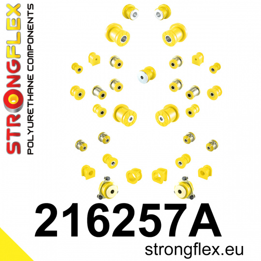 216257A: Strongflex Kompletní sada silentbloků pro zavěšení varianta SPORT