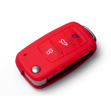 Ochranná krytka na klíč pro VW, Seat, Škoda (starší generace) s vystřelovacím klíčem, červená