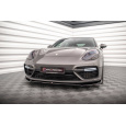 Maxton Design spoiler pod přední nárazník ver.2 pro Porsche Panamera 971 E-Hybrid, černý lesklý plast ABS
