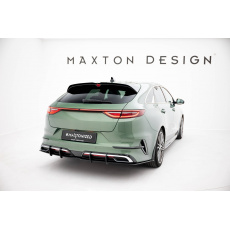 Maxton Design "Street Pro" difuzor zadního nárazníku pro Kia Proceed Mk1 Facelift GT, červený lesklý plast ABS, GT-Line, s červenou linkou Maxton Design "Street Pro" difuzor zadního nárazníku pro Kia Proceed Mk1 Facelift GT, červený lesklý plast ABS, GT-Line, s červenou linkou