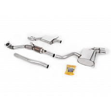 Milltek Sport výfukový systém Turbo-back vč. Hi-Flow sportovního katalyzátoru pro Audi S3 2.0 T quattro 3-dvéř. 8P 2006-2012, typ koncovek: GT-80 leštěná