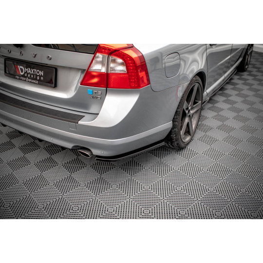 Maxton Design boční difuzory pod zadní nárazník pro Volvo V70 Mk3, černý lesklý plast ABS